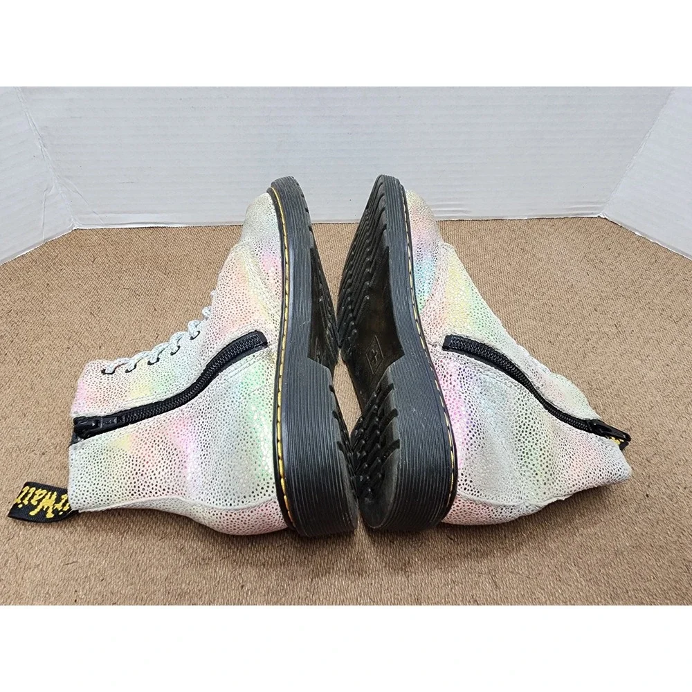 Dr. Martens Pascal suede boots 1460 rainbow glitter lace up Size US 2